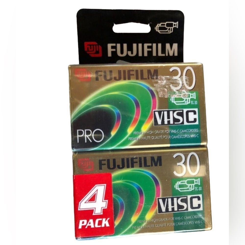New & sealed! FujiFilm VHS-C Tapes 4 pack